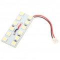 2W BA9S/T10/SV85 lúmen 300 lúmen 12 x 5050 SMD LED branco lâmpada para carro (12 ~ 14V)