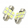 SV85 31 mm 0.5 com 6500K 65LM 6-SMD LED branco acende para carro (par / 12V)