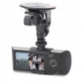 720 P 3.0MP dupla lente grande ângulo carro DVR filmadora com / GPS Logger/TF Slot (2.7 