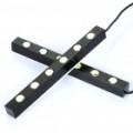 6W 6-LED 420LM 8000-10000K branco luz Daytime Running luzes de carro (par/DC 12V)