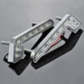 1.6W lúmen 144-Lumen 8-5050 SMD LED branco luz carro diurna lâmpadas (DC 12V / par)