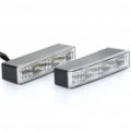 1.8W 3-LED branco / amarelo carro Daytime executando lâmpadas (DC 12 ~ 24V / par)