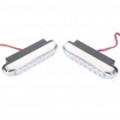 0.6W 8-branco luz Daytime Running lâmpadas LED - prata + preto (DC 12V / par)