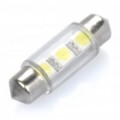39 mm 0.2W 6500K 30-Lumen 3-LED branco luz carro lâmpada de leitura (DC 12V)