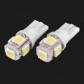 1W 3500K 288LM 5-quente branco luz lâmpadas LED para carro - par (DC 12V)
