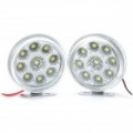 Água resistente 2.7 com 3500K 112LM 9-quente branco luz carro Daytime Running lâmpadas LED (DC 12V / par)