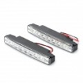 Resistente à água 4W 7500K 180LM x 8 5050 carro luz LED branco Daytime Running lâmpadas (DC 12V / par)