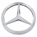 3D Benz logotipo crachá White Light - prata (DC 12V)