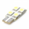 T10 0.5 com 6500K 40-lúmen 4-LED luz carro porta branca / leitura lâmpada (DC 12V)