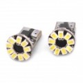 T10 0.5Wx9 1206-SMD LED 108LM branco carro luz porta / leitura lâmpada (12V DC / par)