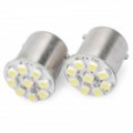 1156 4.5W 6500K 108-lúmen 9-1210 SMD LED branco luz carro luzes de travagem (DC 12V / par)