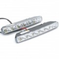 6W 7000K 400-lúmen 6-LED branco luz carro diurna lâmpadas (DC 12V / par)