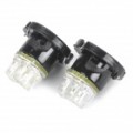 0.15W instrumento de carro 3-LED branco lâmpada (par)