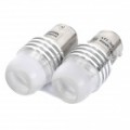 3W 180LM 6000-6500K branco 1-LED de freio luz lâmpada para carro (DC 12-24V / par)