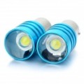 1156 5W 6000-7000K 350-450LM 1-LED branco luz carro inverter / freio luz - azul (DC 12V / par)