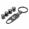Substituição pneu válvula ar Caps c / porta-chaves chave inglesa para NISSAN (Pack de 4 peças)