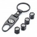 Carro pneu Valve Caps com Mini chave inglesa & chaves para Infiniti (Pack de 4 peças)