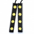 4W lúmen 60-lúmen 4-LED branco luz carro diurna lâmpadas (DC 12V / par)