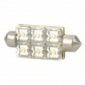 41 mm 6x0.8W 6000-6500K 56LM branco 6-SMD LED carro largura / painel de controle / leitura luz lâmpada (DC 12V)