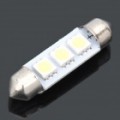 BA9S 0.9W 6500K 45-Lumen 3 x 5050 SMD levou carro luz branca painel leitura lâmpada (DC 12V)