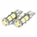T10 1.8W 6500K 150-lúmen 9-5050 SMD LED branco luz lâmpadas (DC 12 ~ 17V)