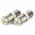 BB9 + 1W 6500K 110-lúmen 16-3020 SMD LED branco luz lâmpadas (DC 12 ~ 24V / par)