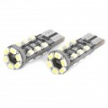 T10 1.8W lâmpadas de carro luz 6500K 144-lúmen 18-3020 SMD LED branco (DC 12 ~ 18V / par)