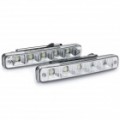 1Wx5 70-90LM 6000-6700K White 5-LED carro Daytime Running Light - preto (12V DC / par)