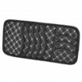 PU couro carro viseira de Sun CD / DVD titular - preto + branco