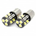 BAU15S / S25 3.8W lâmpadas de carro luz 6500K 266-lúmen 19-5050 SMD LED branco (DC 12V / par)