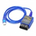 Mini ELM327 USB v 1.5 OBDII carro detecção diagnóstico ferramenta de exame - azul