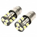1157 / BA15D 3.8W lâmpadas de carro luz 6500K 266-lúmen 19-5050 SMD LED branco (DC 12V / par)
