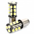 1142 / S23 5.5W lâmpadas de carro luz 6500K 378-lúmen 27-5050 SMD LED branco (DC 12V / par)