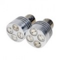 Carro freio luz branca 4 LED 2W DC12V (2-Pack)