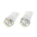 0.4W T10 1210 8-LED veículo decoração/sinal lâmpadas de luz branca (DC 12V/2-Pack)