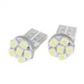 0.3W T10 1212 6-LED veículo decoração/sinal lâmpadas de luz branca (DC 12V/2-Pack)