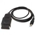 Diagnóstico cabo de carro de OBDII USB - preto