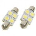 S364 1W 120-lúmen 4 x 5050 SMD carro LED branco lâmpada (par/DC 12V)