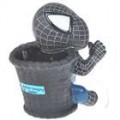 Bonito Homem-Aranha Cartoon figura pendurado cesta com copos de sucção - preto