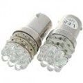 BA15S 1.5 com 12V 63-lúmen 21-LED carro Turning sinal lâmpada branca (par)