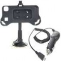 Universal Car Windshield Swivel Mount e carregador de isqueiro para Samsung I9000