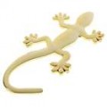 3D aço inoxidável Geckos figura carro adesivo - ouro