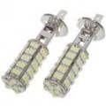 H1 3.5W 68-SMD LED 6500K 310-Lumen branco nevoeiro luzes para carro (par)