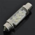 42 mm 0.3W 6-LED 6500K 27-Lumen branco lâmpada para automóvel (DC 12V)