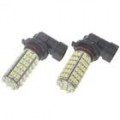 9006 5W 102 SMD LED 6500K 460 Lumen nevoeiro branco lâmpadas (par/DC 12V)