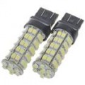 T20 3.5W 310-Lumen 6500K 68 SMD LED branco luz carro freio/trás sinal lâmpadas (par/DC 12V)