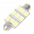 44 mm 1.8W 6500K 180LM 9-SMD lâmpada LED leitura lâmpada/Boot luz branca (DC 12 ~ 18V)