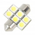 30 mm 1,2 com 6500K 110LM 6-SMD lâmpada LED leitura lâmpada/Boot luz branca (DC 12 ~ 18V)