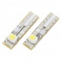 T5 8LM 3528 0.15W branco luz LED 2 carro sinal lâmpadas (2-Pack/DC 12V)