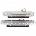 2W lúmen 8-LED 48-Lumen branco luz diurna lâmpadas para automóveis (par/DC 12V)